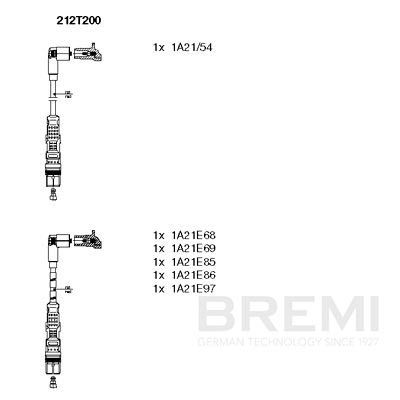 Augstsprieguma vadu komplekts BREMI 212T200