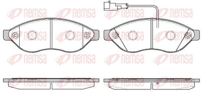 Bremžu uzliku kompl., Disku bremzes REMSA 1237.11