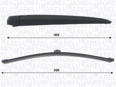 Stikla tīrītāju sviru kompl., Stiklu tīrīšanas sistēma MAGNETI MARELLI 000723180460