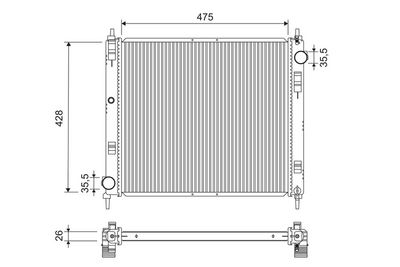 Radiators, Motora dzesēšanas sistēma VALEO 701238