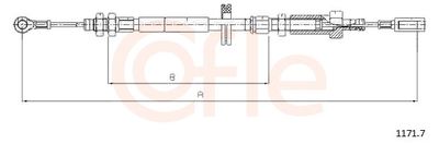 Тросик, cтояночный тормоз COFLE 1171.7