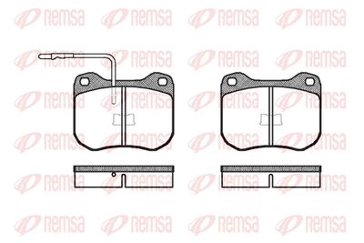 Комплект тормозных колодок, дисковый тормоз REMSA 0001.02
