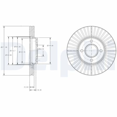 Bremžu diski DELPHI BG4117