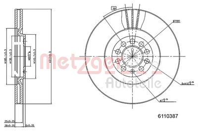 Тормозной диск METZGER 6110387