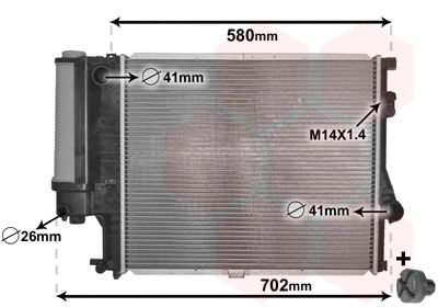 Radiators, Motora dzesēšanas sistēma VAN WEZEL 06002186