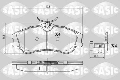 Bremžu uzliku kompl., Disku bremzes SASIC 6210026