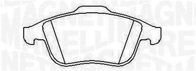 Комплект тормозных колодок, дисковый тормоз MAGNETI MARELLI 363916060426