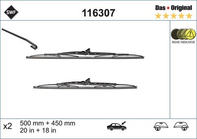 Щетка стеклоочистителя SWF 116307