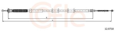 Тросик, cтояночный тормоз COFLE 12.0718