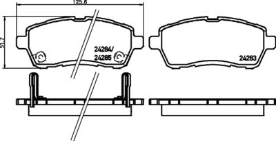 Bremžu uzliku kompl., Disku bremzes HELLA PAGID 8DB 355 014-001