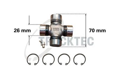 TRUCKTEC AUTOMOTIVE 0234011 Šarnīrs, kardānvārpsta