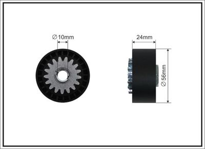 Spriegotājrullītis, Ķīļrievu siksna CAFFARO 36-68