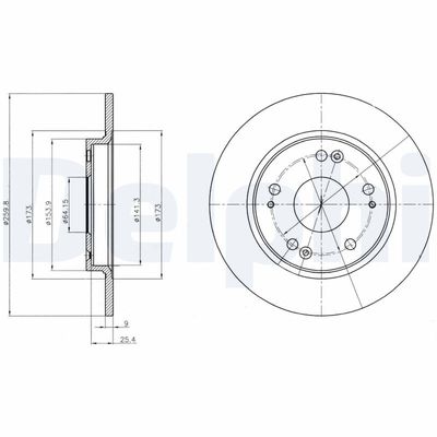 Тормозной диск DELPHI BG4280