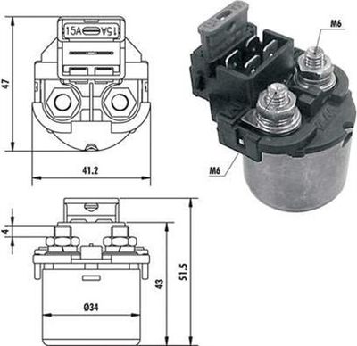 Ievilcējrelejs, Starteris MAGNETI MARELLI 940113050001