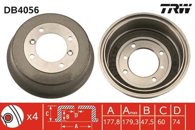 Тормозной барабан TRW DB4056