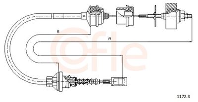 Трос, управление сцеплением COFLE 92.1172.3