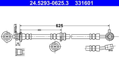 Bremžu šļūtene ATE 24.5293-0625.3