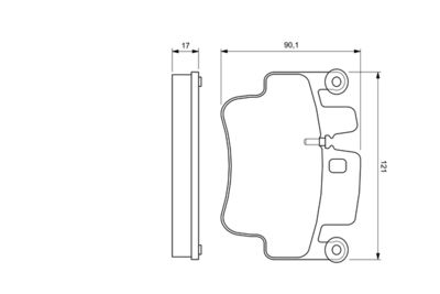 Bremžu uzliku kompl., Disku bremzes BOSCH 0986424681
