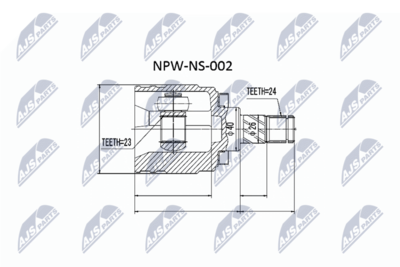 Шарнирный комплект, приводной вал NTY NPW-NS-002