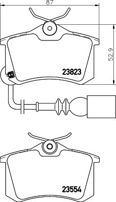 HELLA PAGID 8DB355010781 Bremžu uzliku kompl