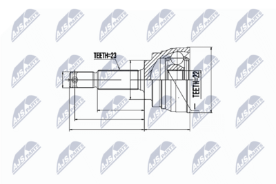 Шарнирный комплект, приводной вал NTY NPZ-NS-035
