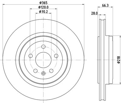 Bremžu diski HELLA PAGID 8DD 355 132-901