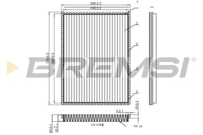 Filtrs, Salona telpas gaiss BREMSI FC0901C