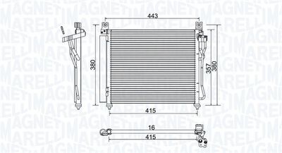 Конденсатор, кондиционер MAGNETI MARELLI 350203980000