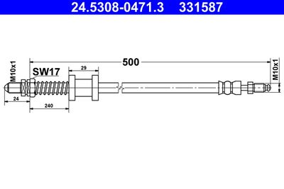 Тормозной шланг ATE 24.5308-0471.3