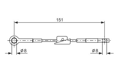 Тросик, cтояночный тормоз BOSCH 1 987 477 367