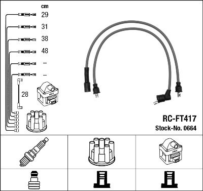 Комплект проводов зажигания NGK 0664