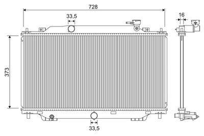 Радиатор, охлаждение двигателя VALEO 701329
