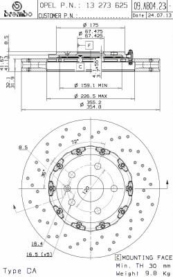 Bremžu diski BREMBO 09.A804.23
