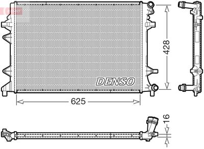 Радиатор, охлаждение двигателя DENSO DRM32054