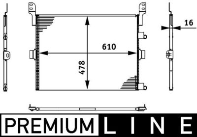 Конденсатор, кондиционер MAHLE AC 673 000P