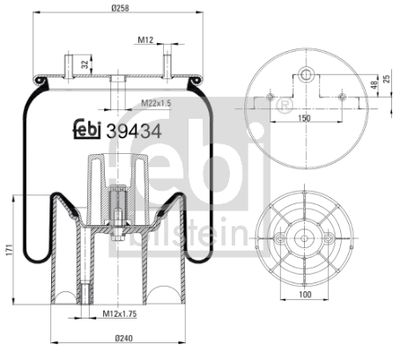 Pneimoatsperes spilvens, Pneimopiekare FEBI BILSTEIN 39434