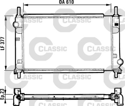 Radiators, Motora dzesēšanas sistēma VALEO 231550