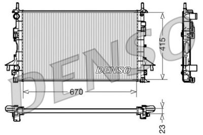 Radiators, Motora dzesēšanas sistēma DENSO DRM23083