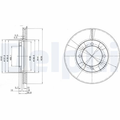Bremžu diski DELPHI BG2808