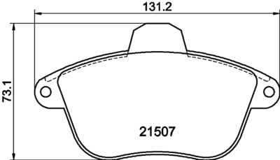 Bremžu uzliku kompl., Disku bremzes HELLA PAGID 8DB 355 019-071