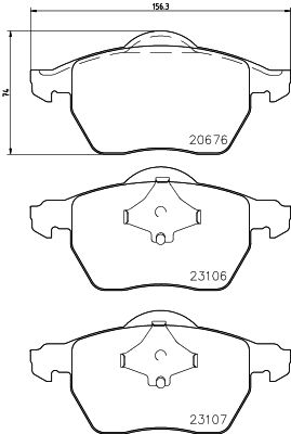 Bremžu uzliku kompl., Disku bremzes HELLA PAGID 8DB 355 006-921