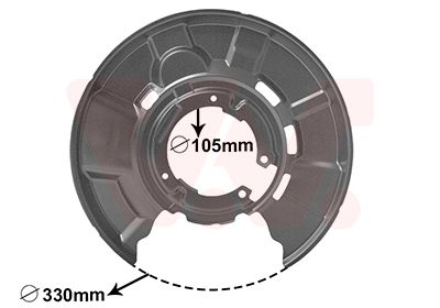 Dubļu sargs, Bremžu disks VAN WEZEL 0627374