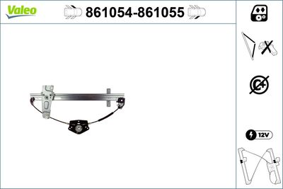 Stikla pacelšanas mehānisms VALEO 861054