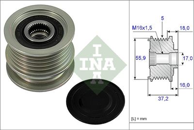 Механизм свободного хода генератора Schaeffler INA 535 0009 10