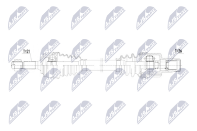Приводной вал NTY NPW-PE-137