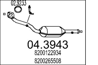 Katalizators MTS 04.3943