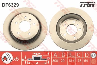Тормозной диск TRW DF6329