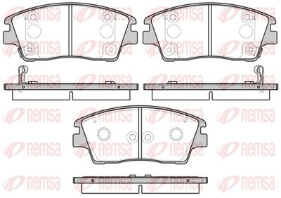 Bremžu uzliku kompl., Disku bremzes REMSA 1676.02
