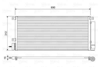 Конденсатор, кондиционер VALEO 822576