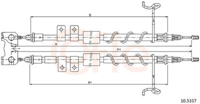 Тросик, cтояночный тормоз COFLE 10.5337